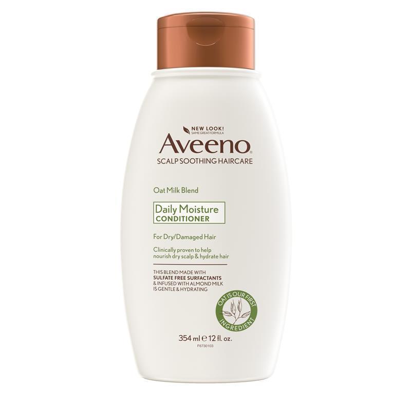 Aveeno 燕麦奶混合保湿护发素，适合干燥和受损发质，354 毫升