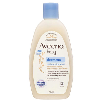 Sữa tắm dưỡng ẩm không mùi Aveeno Baby Dermexa 236mL 