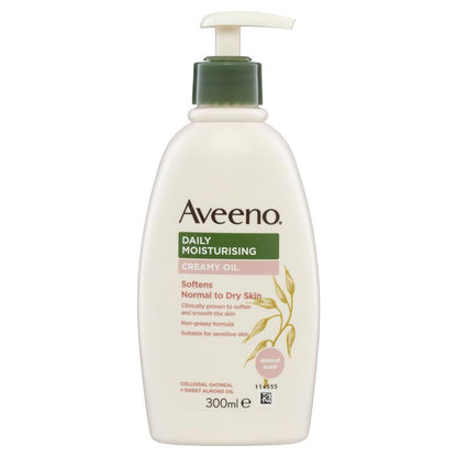 Sữa dưỡng thể Aveeno Daily Moisturising Creamy Oil hương hạnh nhân 300ml 