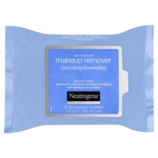 Khăn lau tẩy trang Neutrogena Makeup Remover Cleansing Towelettes Wipes 25 gói 