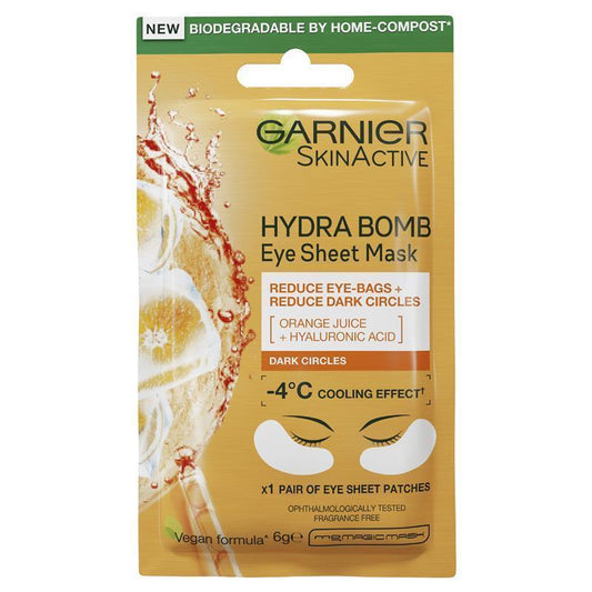 Mặt nạ mắt Garnier Hydra Bomb Hyaluronic Acid + Chiết xuất cam 