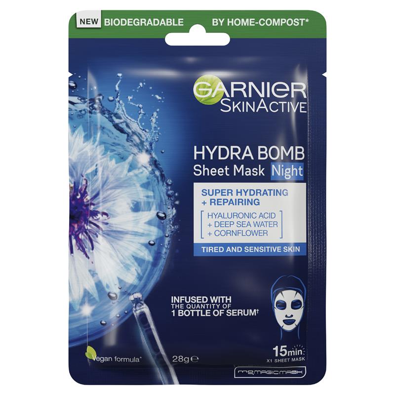 Mặt nạ ngủ Garnier Hydra Bomb Hyaluronic Acid 