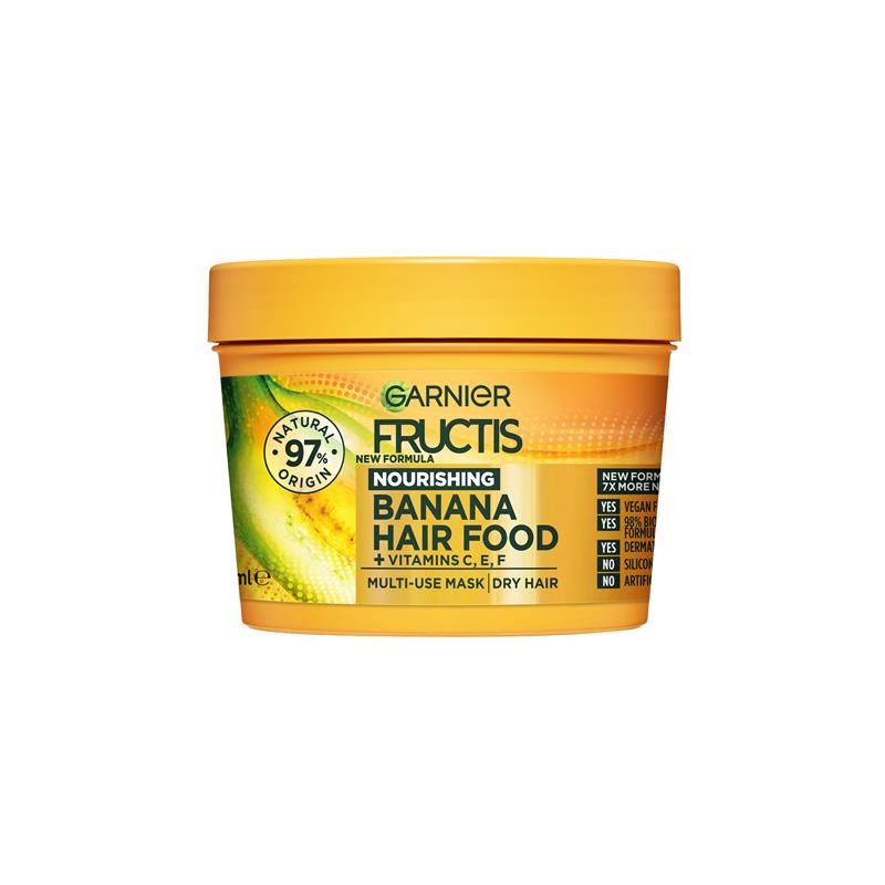 Mặt nạ dưỡng tóc Garnier Fructis Hair Food Nourishing Banana 3 trong 1 dành cho tóc khô 390ml 