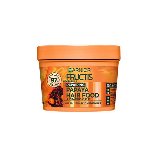 Mặt nạ phục hồi tóc hư tổn Garnier Fructis Hair Food Repairing Papaya 3 trong 1 390ml 