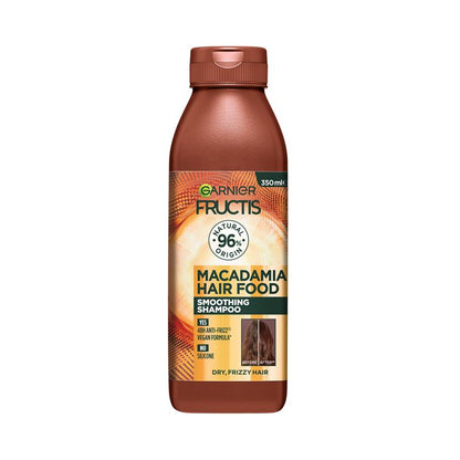 Dầu gội Garnier Fructis Hair Food Smoothing Macadamia dành cho tóc hư tổn 350ml 