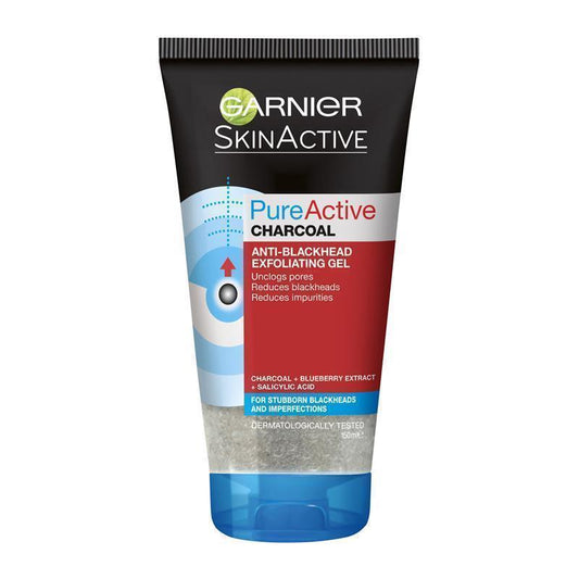 Gel tẩy tế bào chết than hoạt tính Garnier Pure Active Anti-Blackhead 150ml 