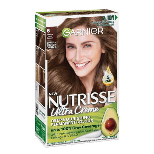 卡尼尔 Nutrisse 永久染发剂 - 6 橡果（富含 4 种天然油） 