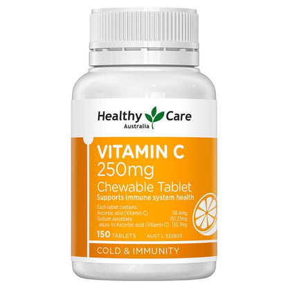 Healthy Care Vitamin C 250mg 150 Chewable Tablets