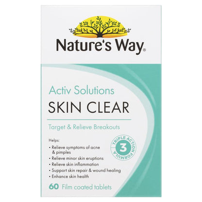 Nature's Way Activ Solutions Skin Clear 60 Tablets