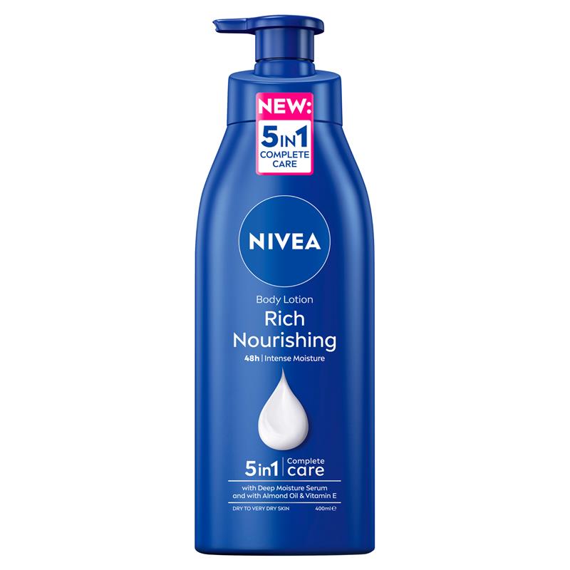 NIVEA Rich Nourishing Body Lotion Moisturiser 48H 400mL