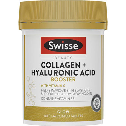 Viên uống tăng cường collagen + axit hyaluronic Swisse Beauty 80 viên 