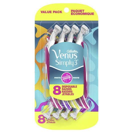 Gillette Simply Venus3 dùng một lần 8 gói 