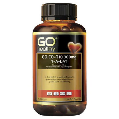 GO Healthy CoQ10 300毫克+维生素D3 1000IU 90粒胶囊