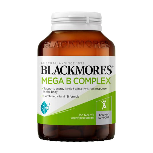 Blackmores Mega B Complex Energy Support Vitamin B12 200 Viên 