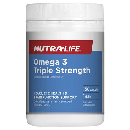Nutra-Life Omega 3 三倍强效无味 150 粒胶囊