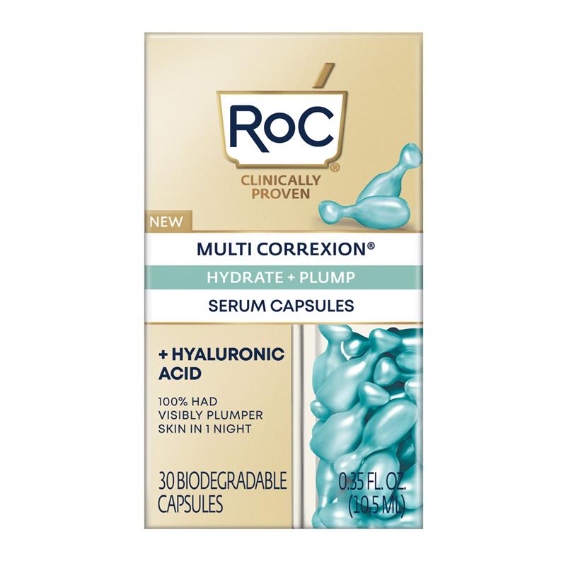 Viên nang huyết thanh dưỡng ẩm RoC Multi Correxion Hydrate &amp; Plump Night 30 viên 