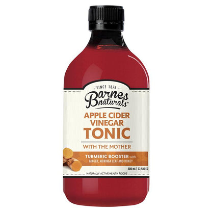 Barnes Naturals 苹果醋滋补剂，含姜黄增强剂 500ml 