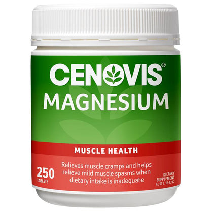 Cenovis 镁肌肉健康补充剂 250 片 独家尺寸