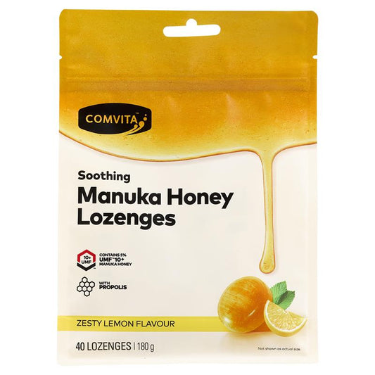 Viên ngậm Comvita Manuka Honey với keo ong chanh và mật ong 40 viên 