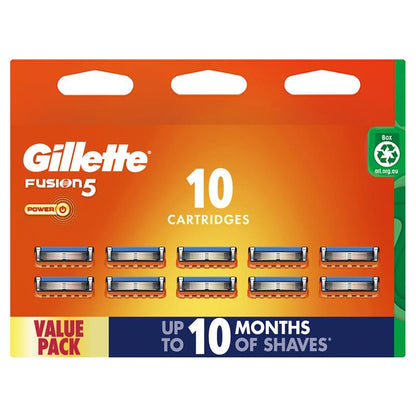 Lưỡi dao cạo râu Gillette Fusion Power 10 gói 