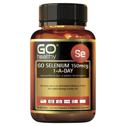 GO Healthy Selenium 150mcg 1-A-Day 60 Viên nang thực vật 