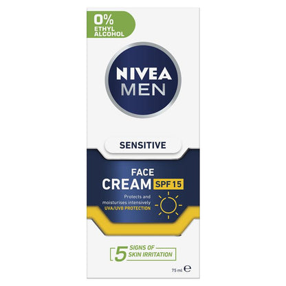 NIVEA MEN Sensitive Protective Moisturiser SPF15 75ml