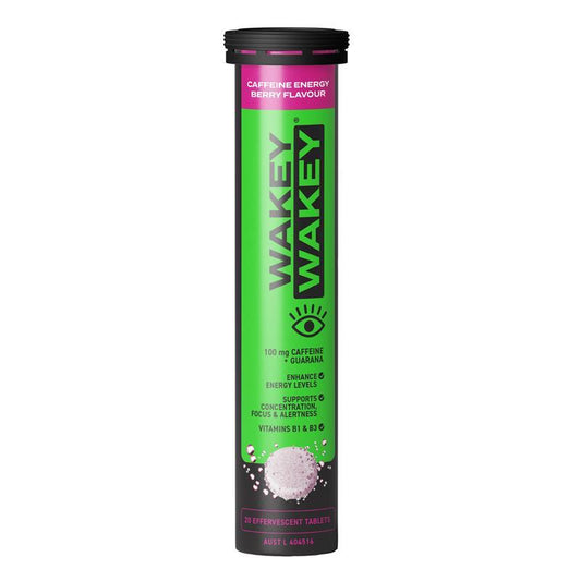 Wakey Wakey Caffeine Sủi Bọt Hương Quả Mọng 20 Viên 