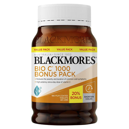 Blackmores Bio C 1000 180 Viên Kích thước độc quyền 
