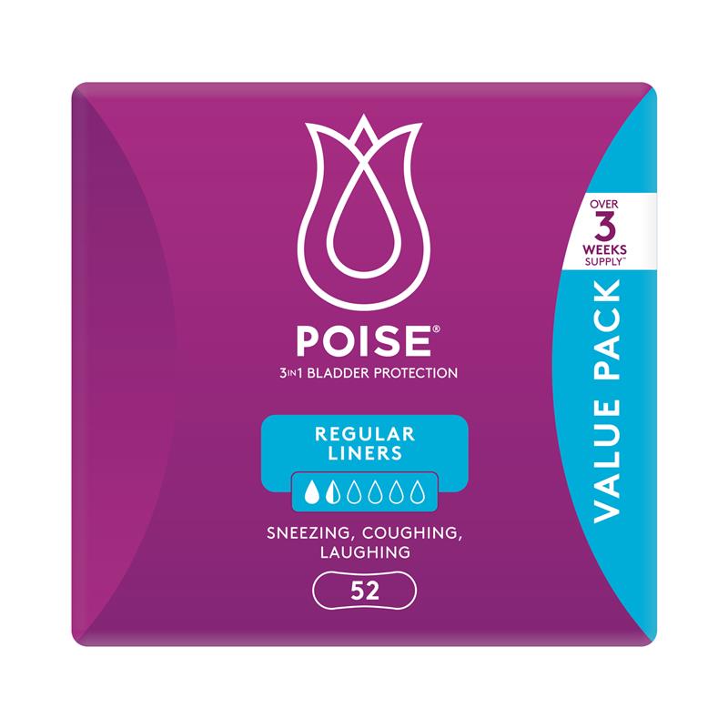 Poise Liner Regular Bulk 52
