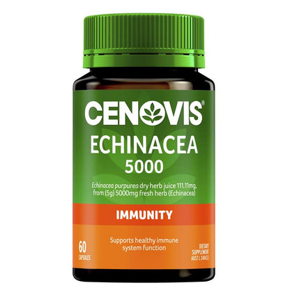 Cenovis Echinacea 5000 for Immune Support 60 Capsules