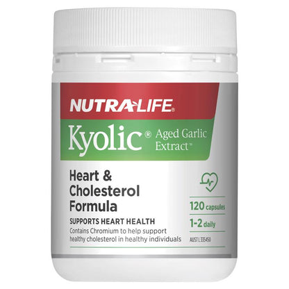 Nutra-Life Kyolic 陈蒜提取物心脏和胆固醇配方 120 粒胶囊