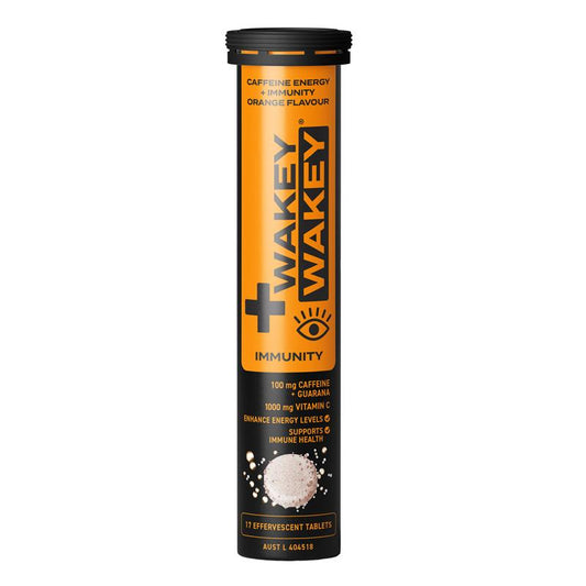 Viên sủi tăng cường miễn dịch Wakey Wakey Caffeine Plus hương cam 17 viên 