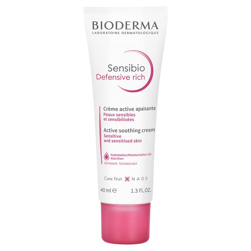Kem dưỡng ẩm Bioderma Sensibio Soothing Defensive Rich Moisturiser dành cho da khô, nhạy cảm 40ml 