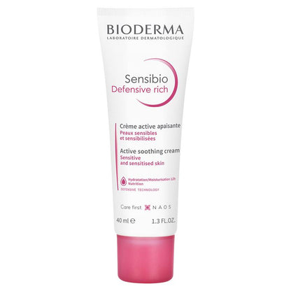 Kem dưỡng ẩm Bioderma Sensibio Soothing Defensive Rich Moisturiser dành cho da khô, nhạy cảm 40ml 
