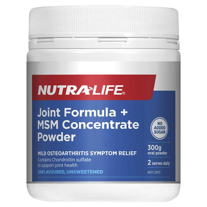 Nutra-Life 葡萄糖胺软骨素 MSM 关节食品 300 克粉剂