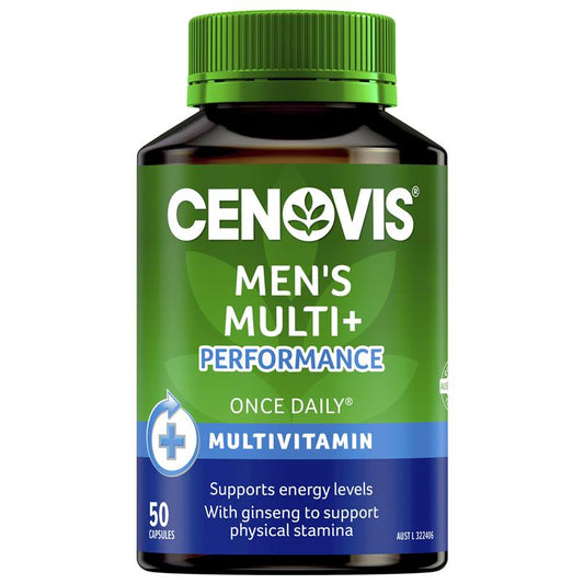 Cenovis Men's Multivitamin + Performance for Energy - Multi Vitamin 50 Capsules