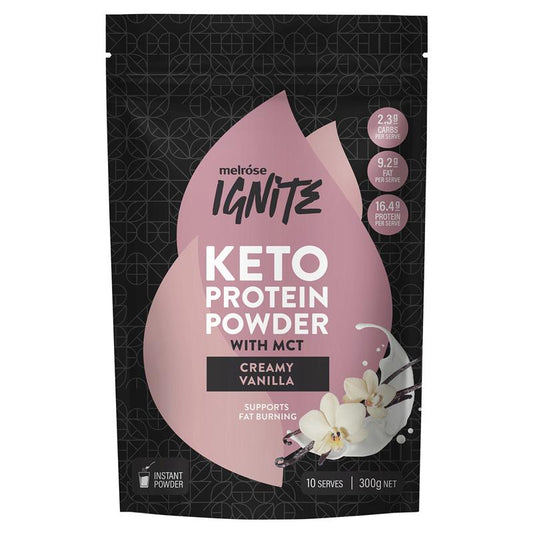 Melrose Ignite Keto 蛋白粉（含 MCT 奶油香草味）300 克
