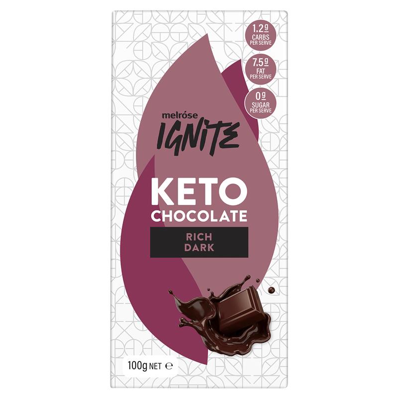 Melrose Ignite Keto Chocolate Rich Dark 100g