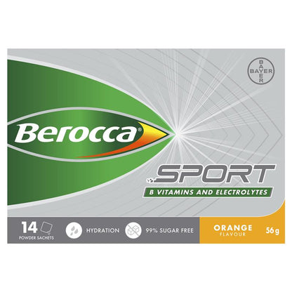 Berocca Sport Electrolyte Powder Orange 14 Pack