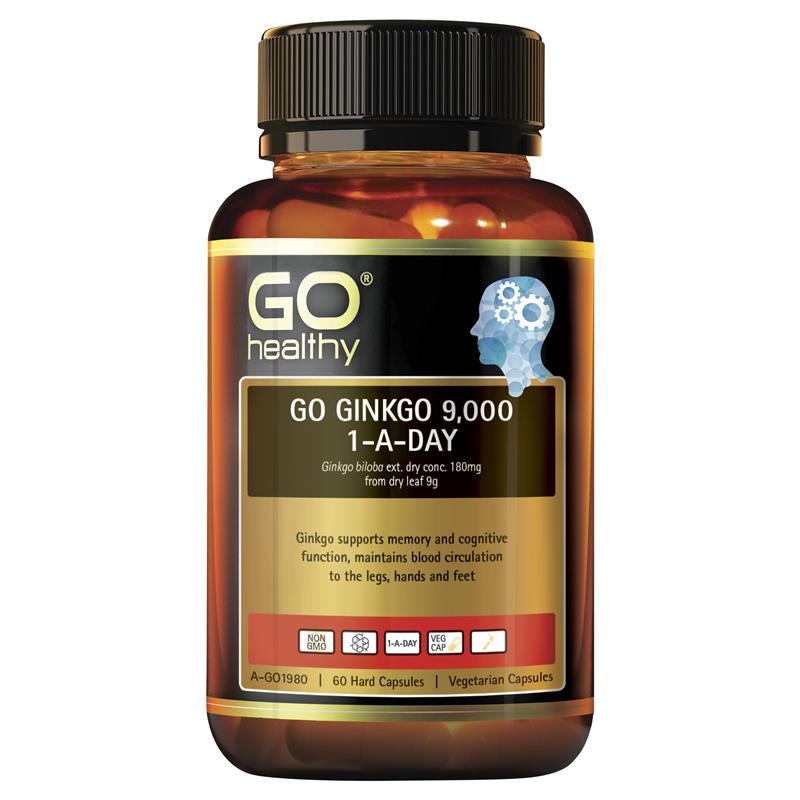 GO Healthy Ginkgo 9000 每日一片 60 粒素食胶囊