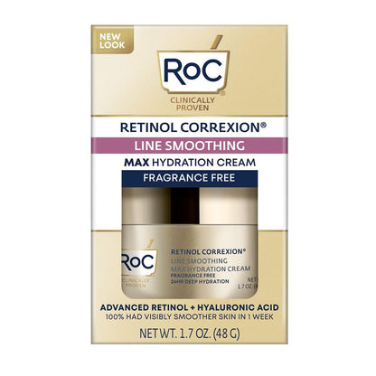 RoC Retinol Correxion Line Smoothing Max Hydration Cream Fragrance Free 48g