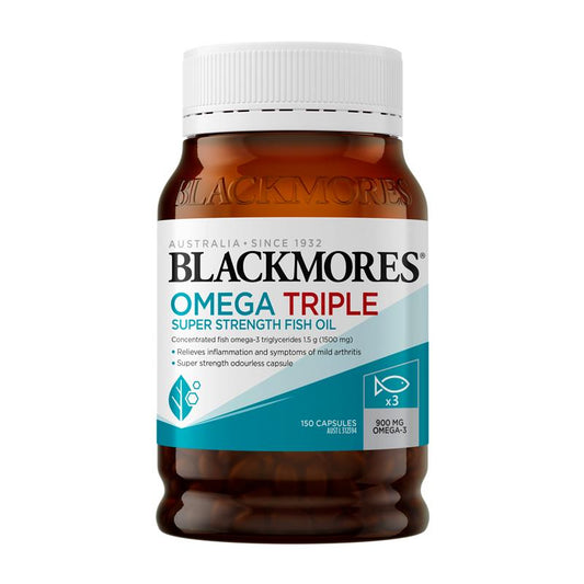 Blackmores Omega Triple High Strength Fish Oil 150 Capsules