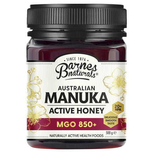 Barnes Naturals Australian Manuka Honey MGO 850+ 500g