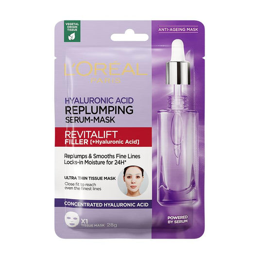 L'Oreal Paris Revitalift Filler Hyaluronic Acid Plumping Anti Wrinkle Sheet Mask