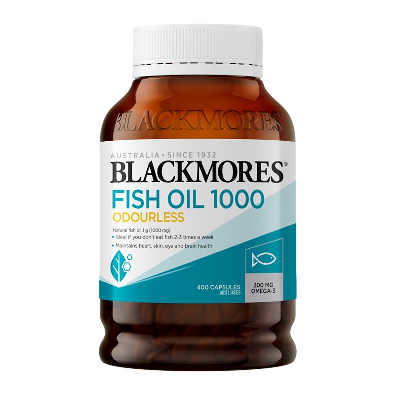 Blackmores Odourless Fish Oil 1000mg Omega-3 400 Capsules