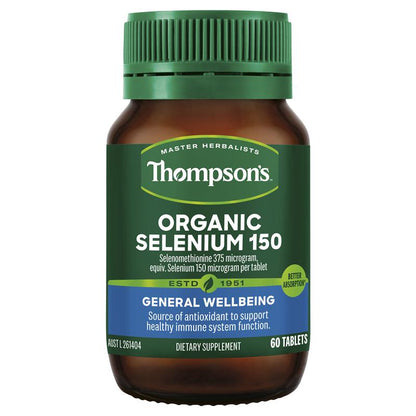 Thompsons Organic Selenium 150 60 Tablets