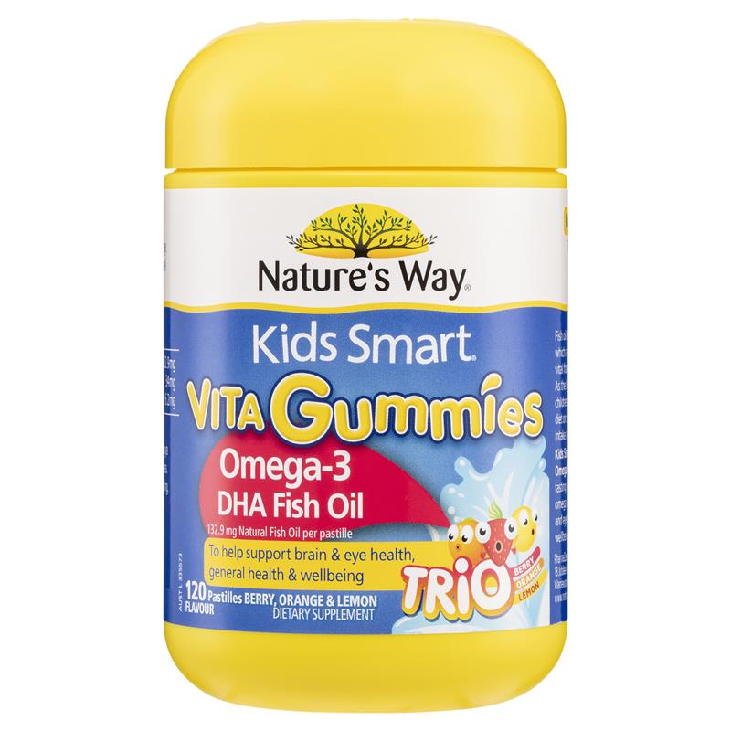 Kẹo dẻo Nature's Way Kids Smart Vita Gummies Omega-3 120 viên 