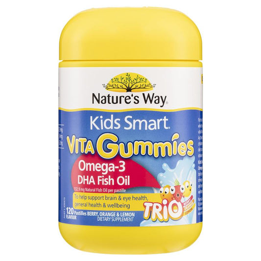 Kẹo dẻo Nature's Way Kids Smart Vita Gummies Omega-3 120 viên 
