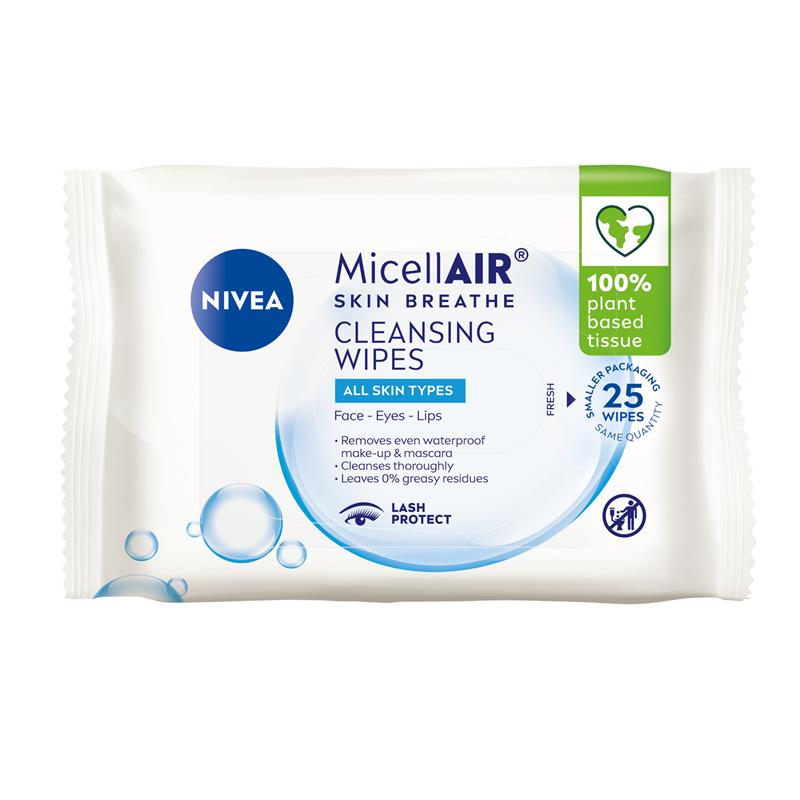 NIVEA Daily Essentials 可生物降解胶束清洁湿巾 25 片装