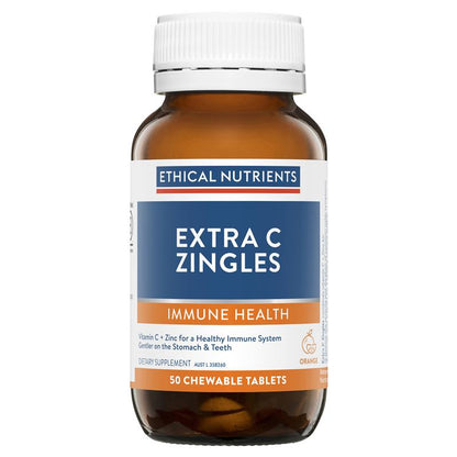 Viên uống bổ sung vitamin Ethical Nutrients Extra C Zingles Orange 50 viên 